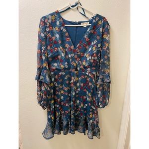 Miami blue floral dress